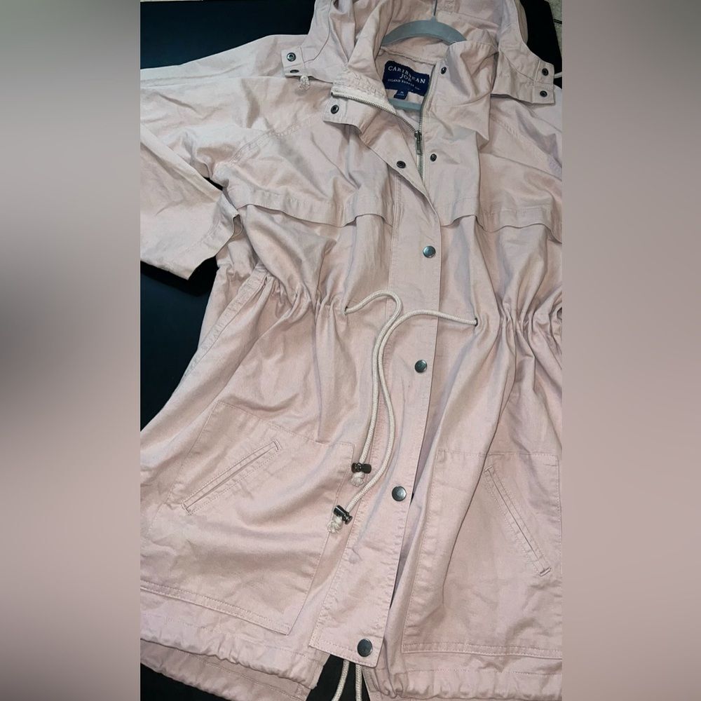 Caribbean Joe Women’s Utility Style Tie Front & Back Jacket Size XL EUC